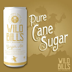 Wild Bill's Ginger Ale 12-pack display ready for sharing with guests.