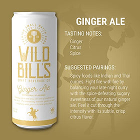 Wild Bill's Ginger Ale highlights ginger, citrus and spice notes beside a spicy dish.