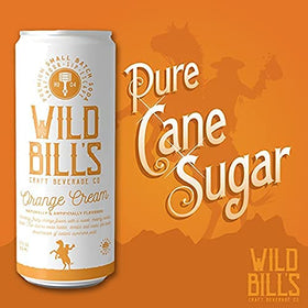 Wild Bill's bottle with label highlighting pure cane sugar and no HFCS.