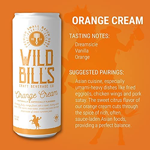 Pour of Wild Bill's Orange Cream Soda into a glass.