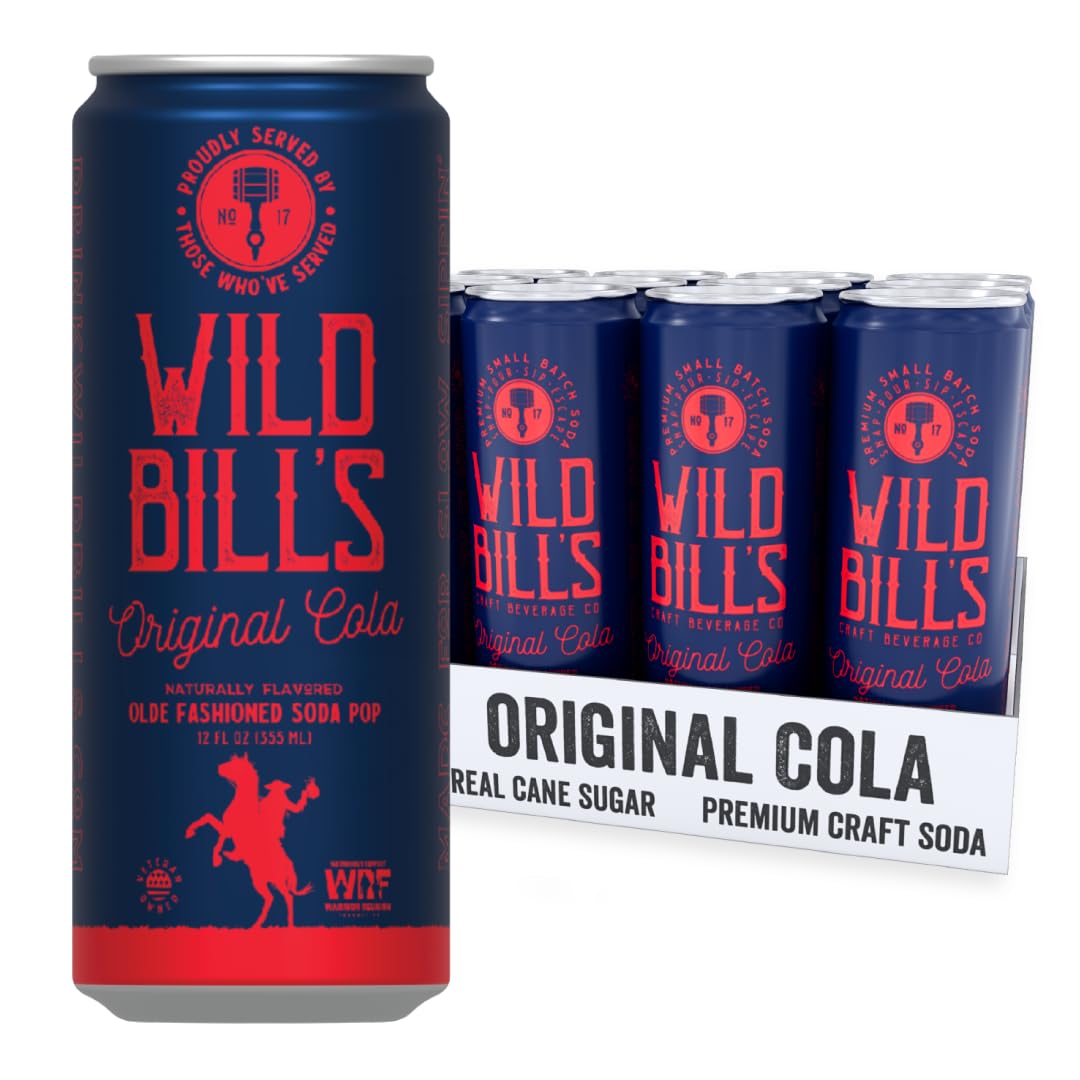 Wild Bill's Original Cola 12-pack on display, great for gatherings and family meals.
