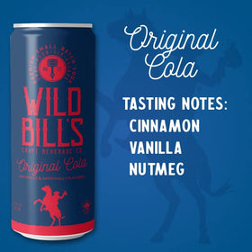 Wild Bill's Original Cola in a chilled glass with fizz, great with ribs.