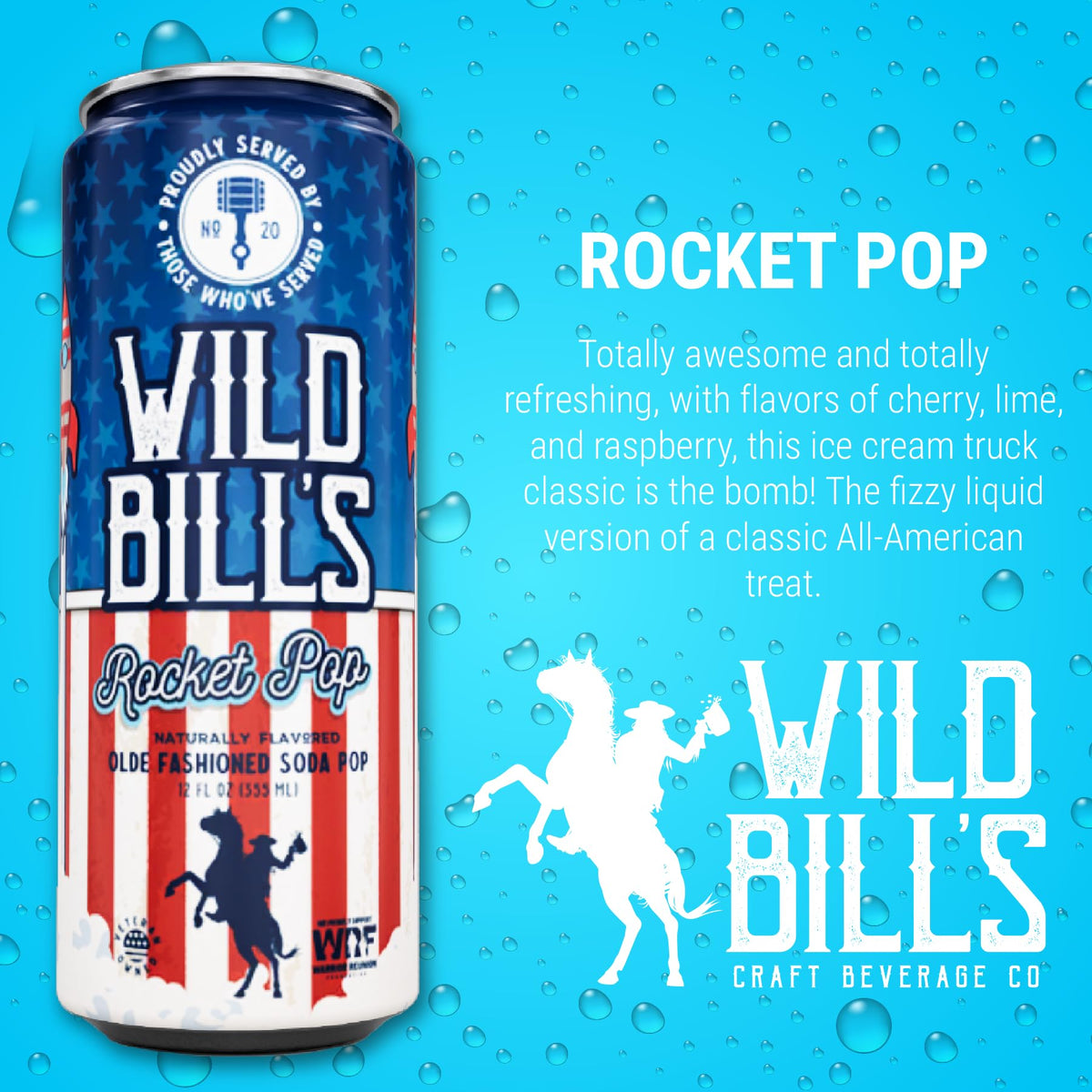 Rocket Pop label graphics highlight cherry lime raspberry notes, appealing to family gatherings.