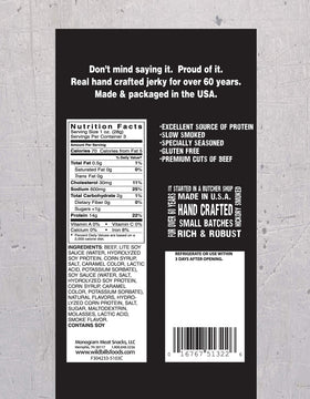 Wild Bill's jerky is USDA inspected, gluten-free, and has no nitrites.