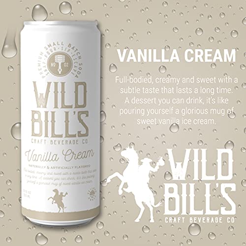 Wild Bill's Vanilla Cream Soda glass close-up showing smooth foam and vanilla aroma.