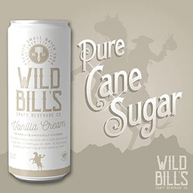 Wild Bill's Vanilla Cream Soda vanilla notes close-up evoking vanilla and caramel.