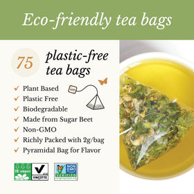 Wild Bliss 75-tea-bags pack, convenient caffeine-free daily ritual.