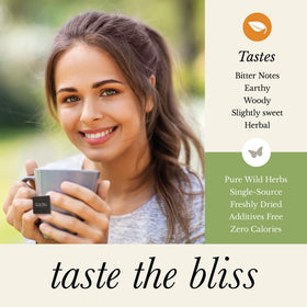Golden infusion from Wild Bliss dandelion tea after steeping.