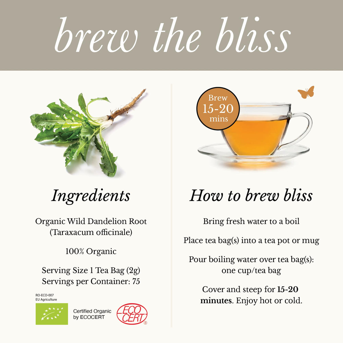Wild Bliss pharmacopoeia quality tea for consistent herbal potency
