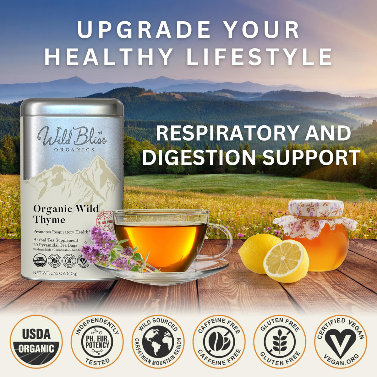 Wild Bliss plastic-free tea bags release pure flavor with sugarcane materials