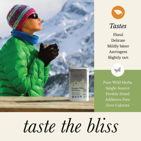 Wild Bliss brewing hawthorn tea for a mindful sip