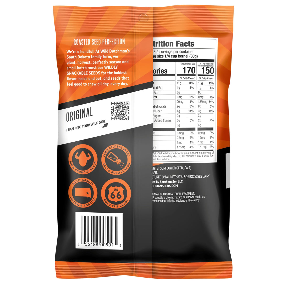 Wild Dutchman shell-and-kernel pairing encourages mindful eating and simple snacking.