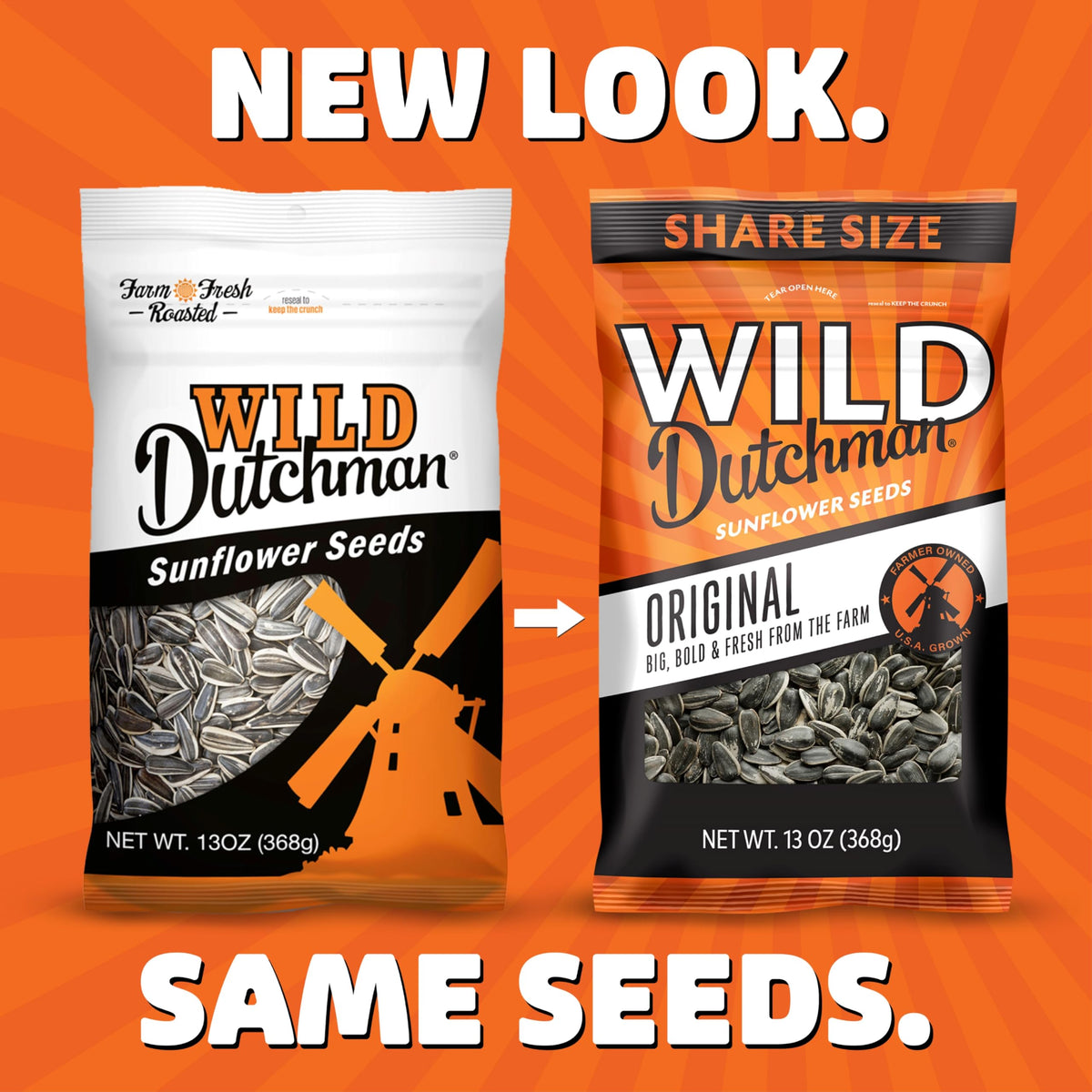 Wild Dutchman sunflower seeds close-up reveals buttery texture and crisp crunch.