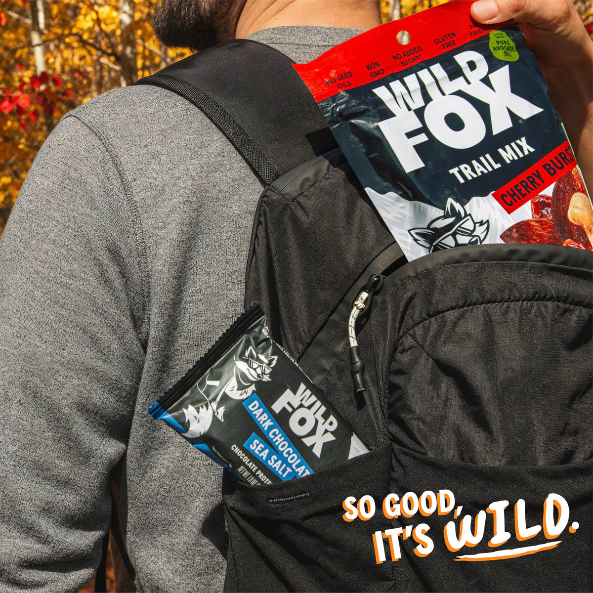 Wild Fox Trail Mix on-the-go snack for hikes and commutes.