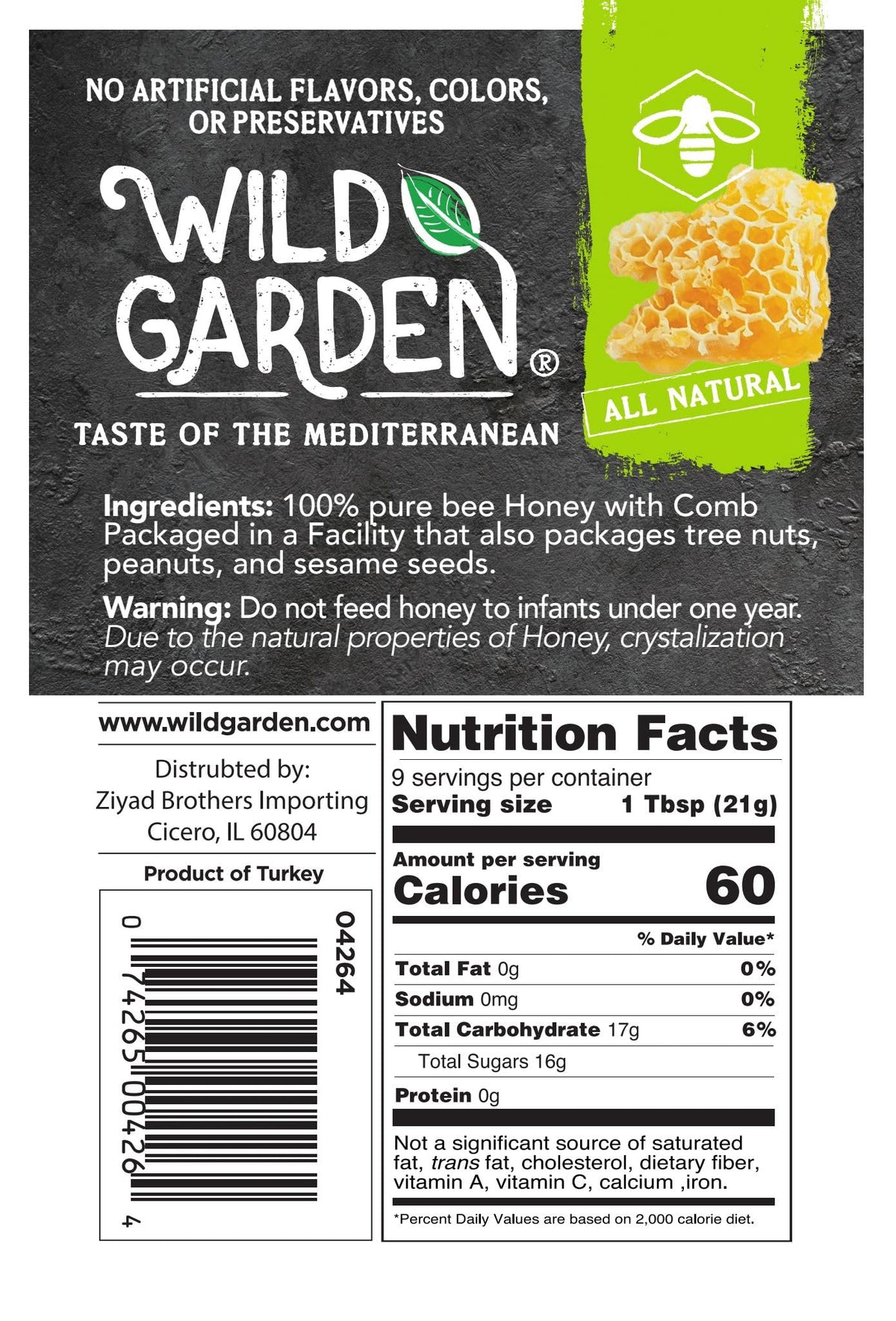Wild Garden honeycomb drizzle over salad for vibrant flavor