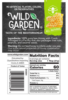Wild Garden honeycomb drizzle over salad for vibrant flavor