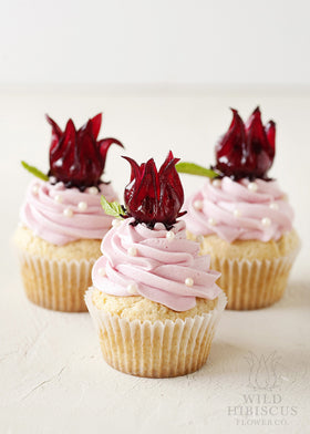 Wild Hibiscus Syrup poured over dessert; versatile drizzle for breakfasts and treats.