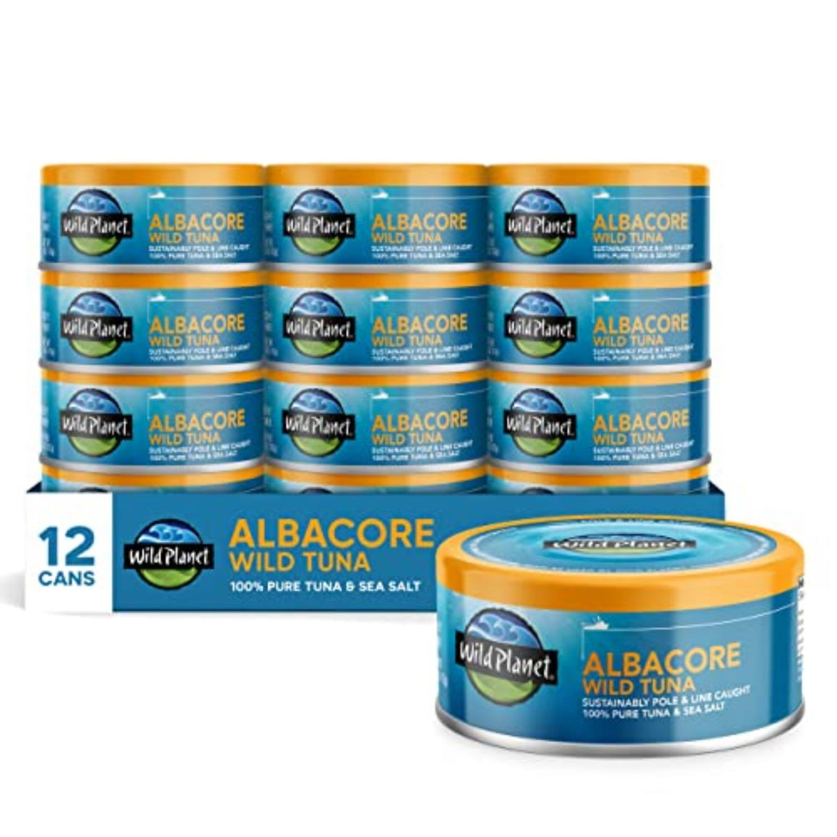 Wild Planet Albacore tuna sea salt can ideal for sandwiches with protein-rich flavor.