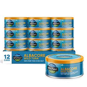 Wild Planet Albacore tuna sea salt can ideal for sandwiches with protein-rich flavor.