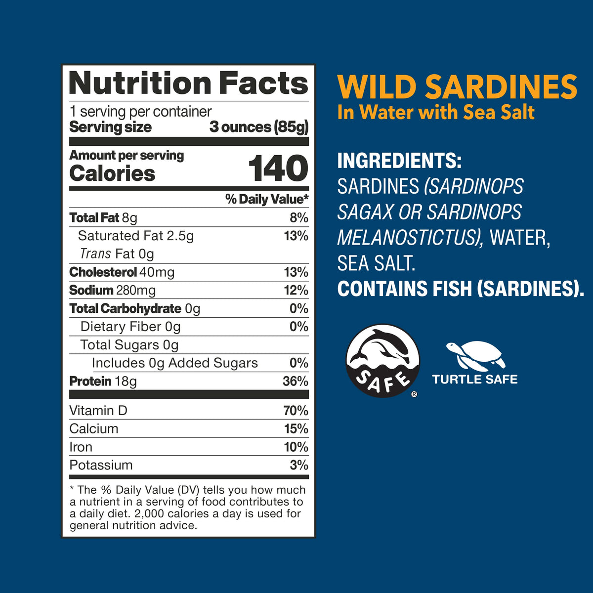 North Pacific-sourced Wild Planet sardines support sustainable seafood choices