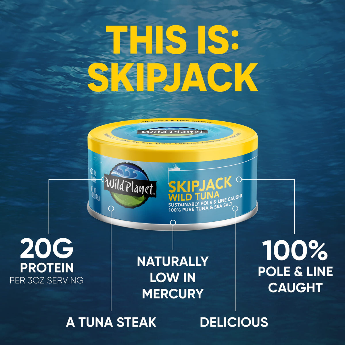 Wild Planet pull-tab can shown for easy, quick meals.