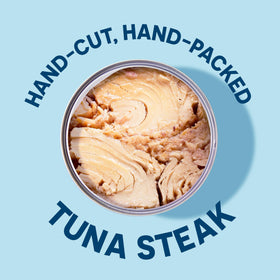Wild Planet tuna packaging emphasizes sustainability and dolphin-safe practices.