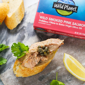 Sustainably wild-caught logo emphasized for responsible sourcing.