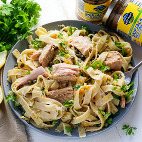 Wild Planet tuna served on salad for a quick, protein-packed meal.