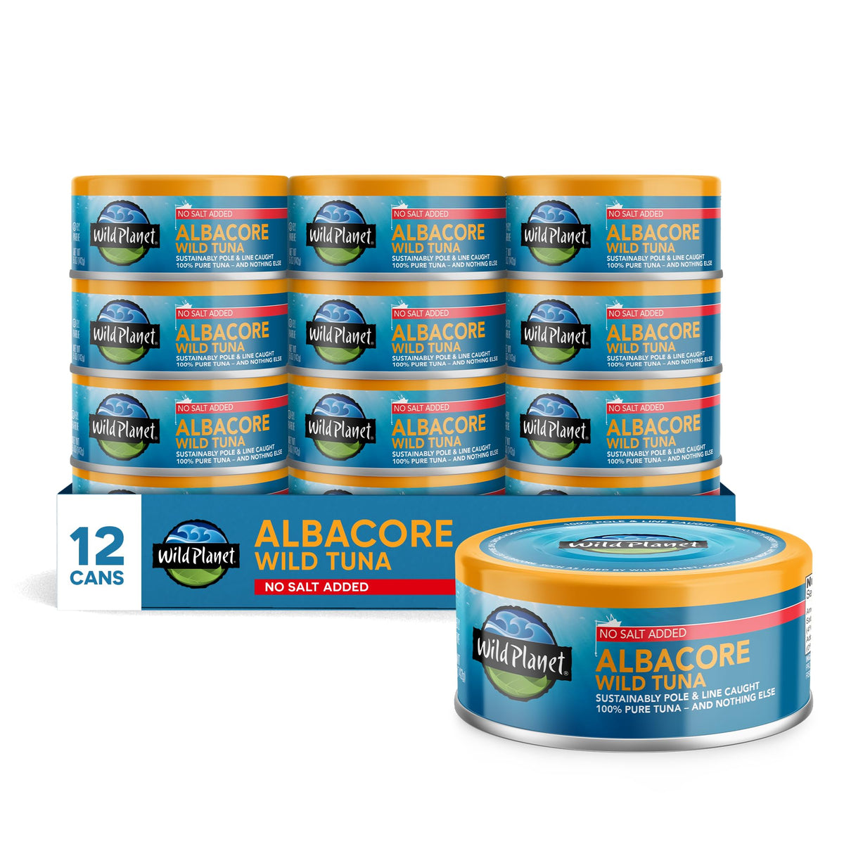 Wild Planet Wild Albacore Tuna steak image shows hand-cut quality for flavorful meals.