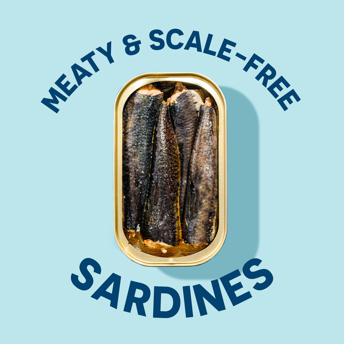 Wild Planet sardines label highlights non-GMO and gluten-free attributes