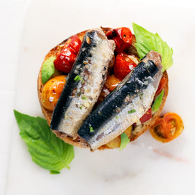 Pull-tab opening on Wild Planet sardines makes easy serving