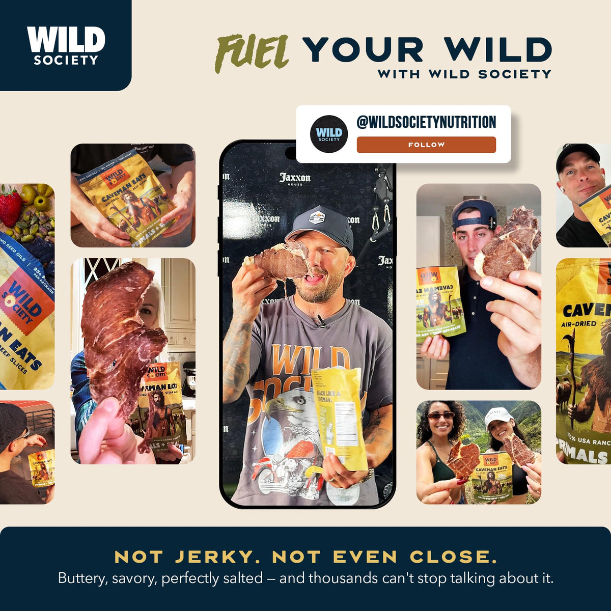 Wild Society elite-athlete snack use-case depicts performance-focused nourishment.