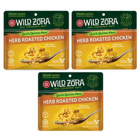 Wild Zora Herb Roasted Chicken quinoa bowl, ready-to-eat for busy days.