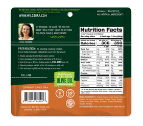 Wild Zora instant quinoa packet demonstrates effortless prep with boiling water.