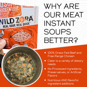 Wild Zora instant broth, simply add hot water