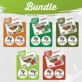 Wild Zora variety pack front view for quick energy on hikes