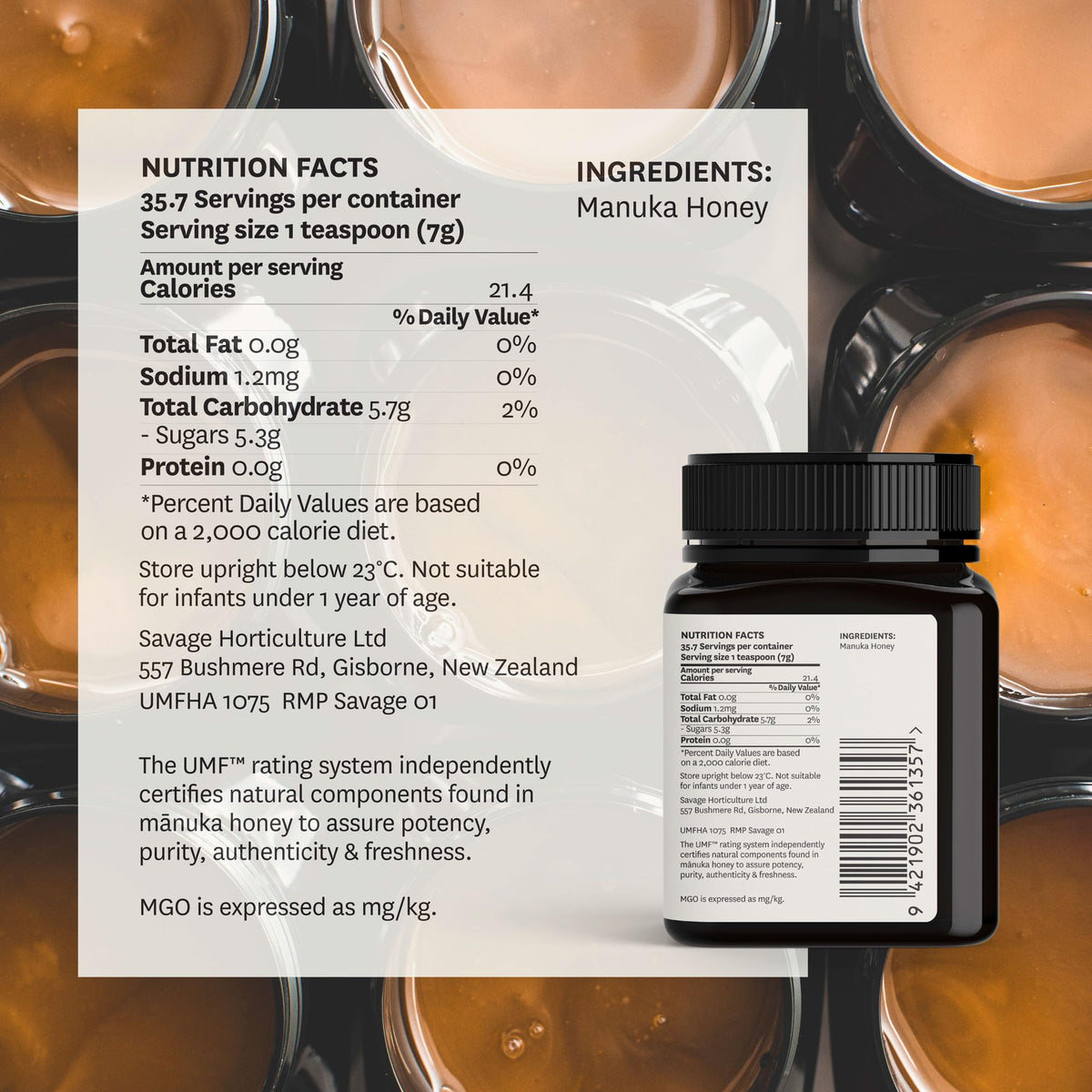 WildCape batch code on label for traceability and verification.