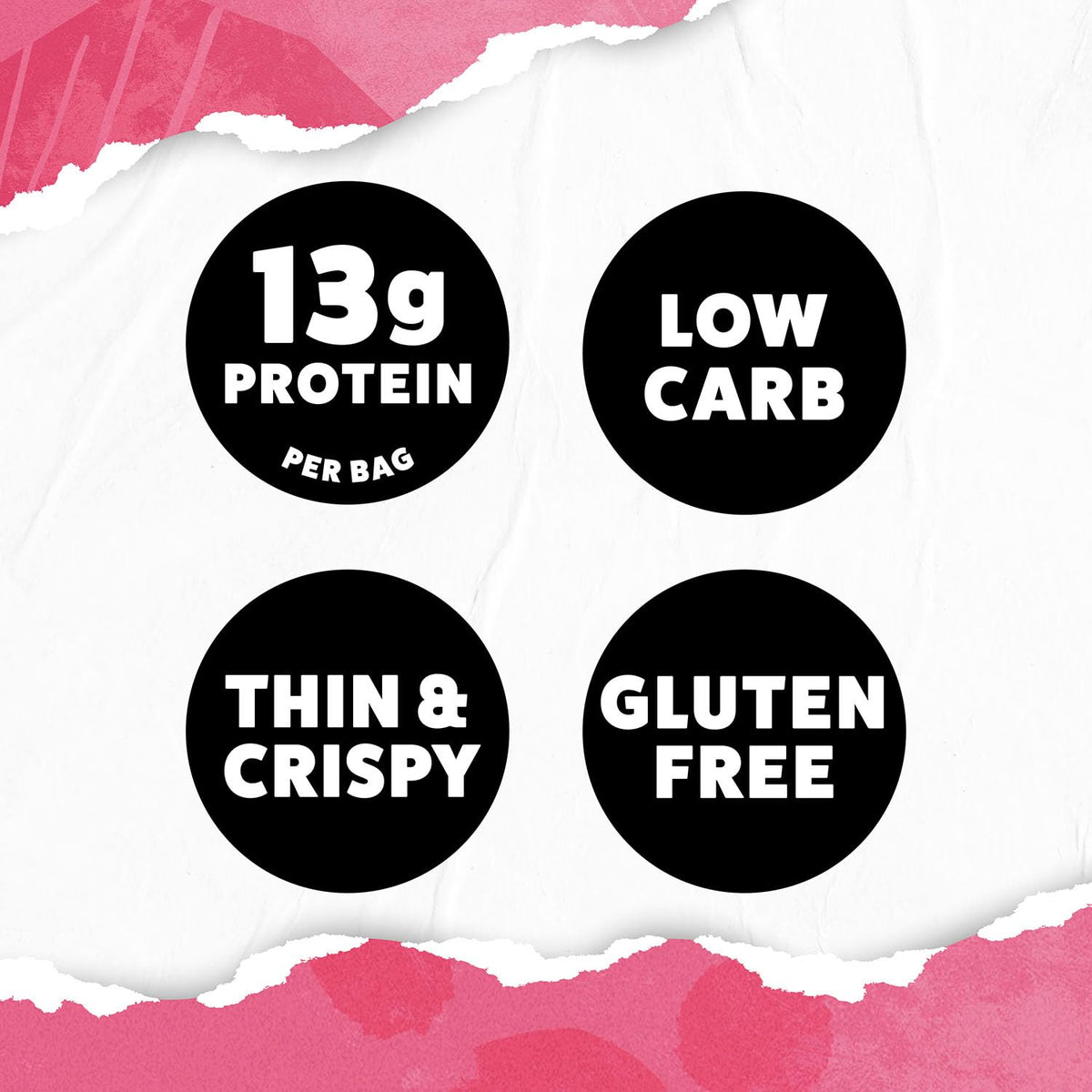 Wilde Chips 10g protein per serving closeup communicates protein-dense snack.