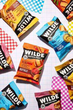 Wilde Chips sea salt and vinegar close-up texture detail for a lighter, crunchier bite.