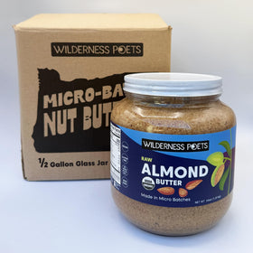 Wilderness Poets almond butter organic raw 4lb jar pour—single-ingredient goodness for smoothies