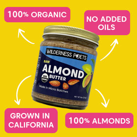Wilderness Poets almond butter slight crunch texture in bowls for granola or yogurt
