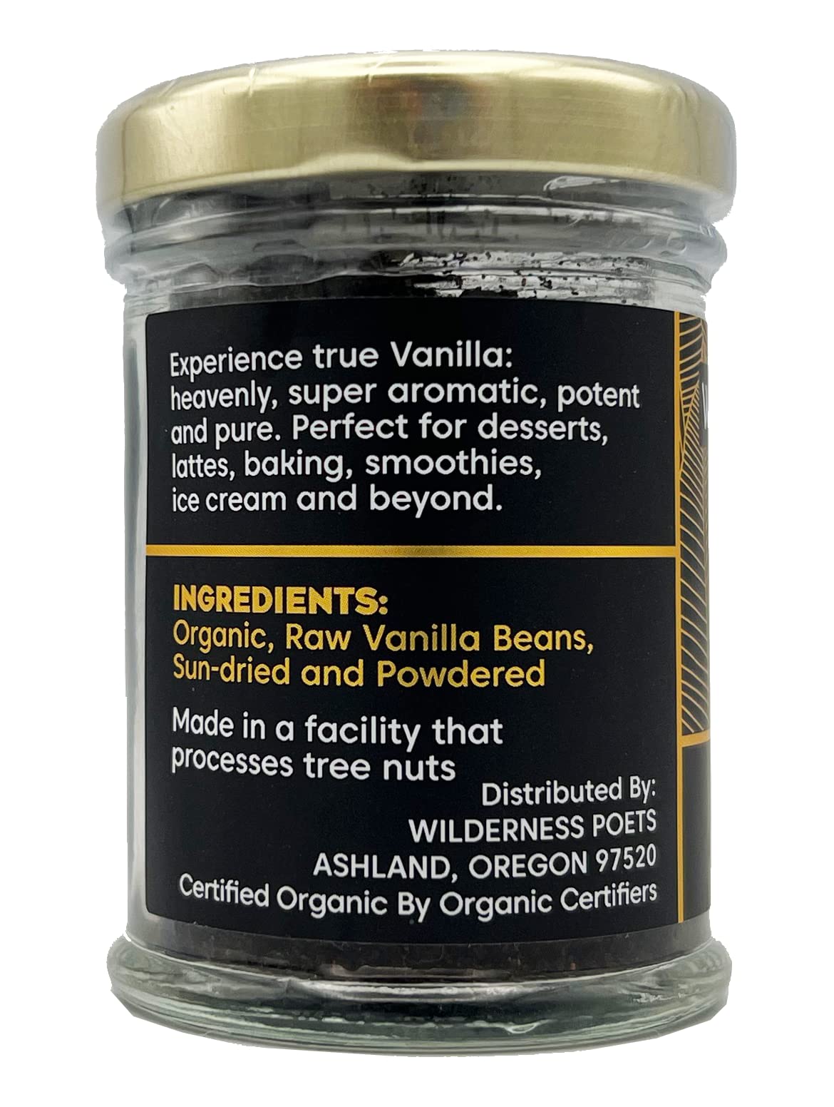 Wilderness Poets coffee scene, vanilla powder enhancing latte for a fragrant, comforting sip.