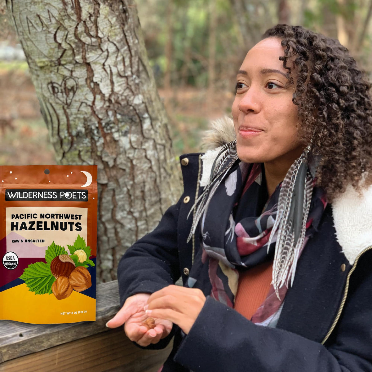 Wilderness Poets hazelnuts packaged in Ashland, Oregon, ensuring quality and freshness