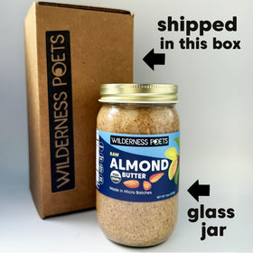 Wilderness Poets organic almond butter smooth spread ideal for toast and snacks.