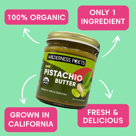 Wilderness Poets Pistachio Butter as a dip for fresh fruit and snacks.