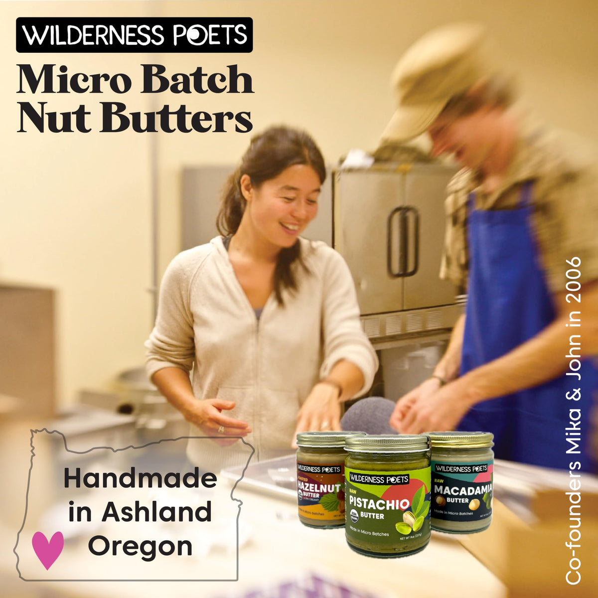 Wilderness Poets Pistachio Butter spread on crackers for a quick nutty bite.