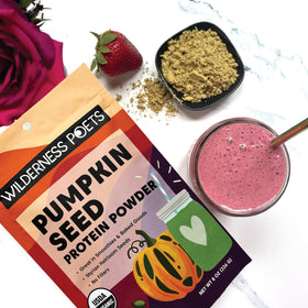 Muffins baked with Wilderness Poets pumpkin seed protein powder boost protein