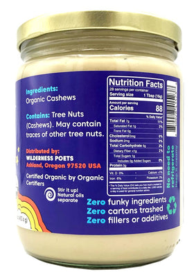 Wilderness Poets SPiN powder beside fresh cashews signaling convenience