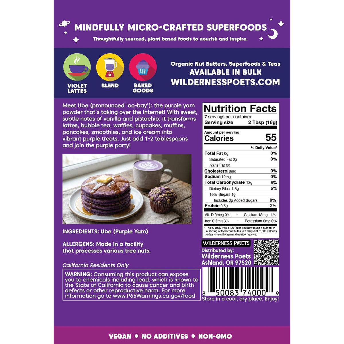 Wilderness Poets Ube Powder fine texture ready to whisk into batters smoothly.