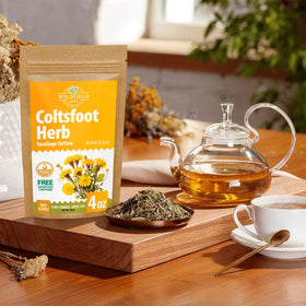 Wildfield Coltsfoot tea packaging emphasizes hermetic seal and freshness